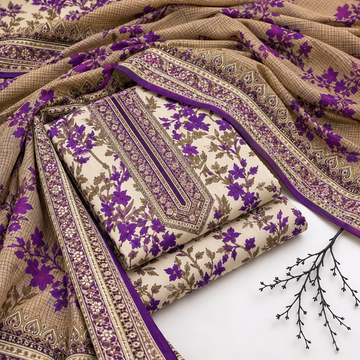 3PC KHADDAR SUIT - KD1713