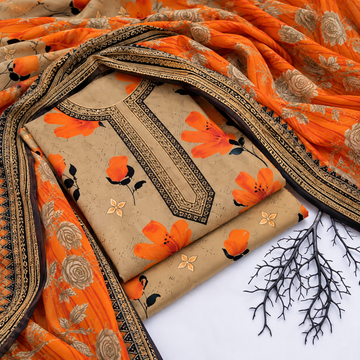 3PC KHADDAR SUIT - KD1701