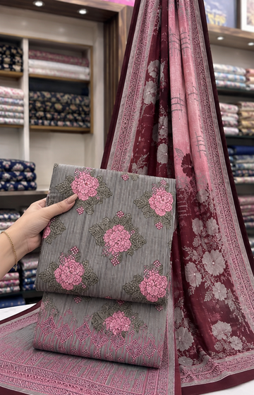 3PC DHANAK SUIT - DS1802