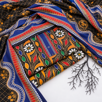 3PC KHADDAR SUIT - KD1808