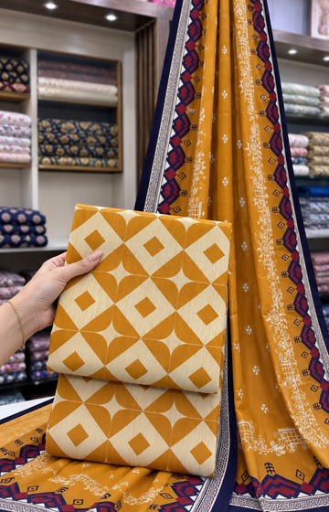 3PC DHANAK SUIT - DS1804